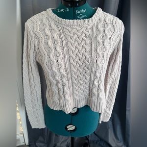 Cream Cropped Sweater